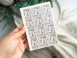 1 Sheet, Approx 13x90cm, Christmas Print Water Decal Image Transfer for Polymer Clay / Ceramics