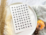 1 Sheet, Approx 14x90cm, Skull Halloween Themed Water Decal Image Transfer for Polymer Clay / Ceramics