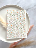 1 Sheet, Approx 13x90cm, Floral Print Water Decal Image Transfer for Polymer Clay / Ceramics