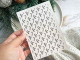 1 Sheet, Approx 13x90cm, Christmas Print Water Decal Image Transfer for Polymer Clay / Ceramics