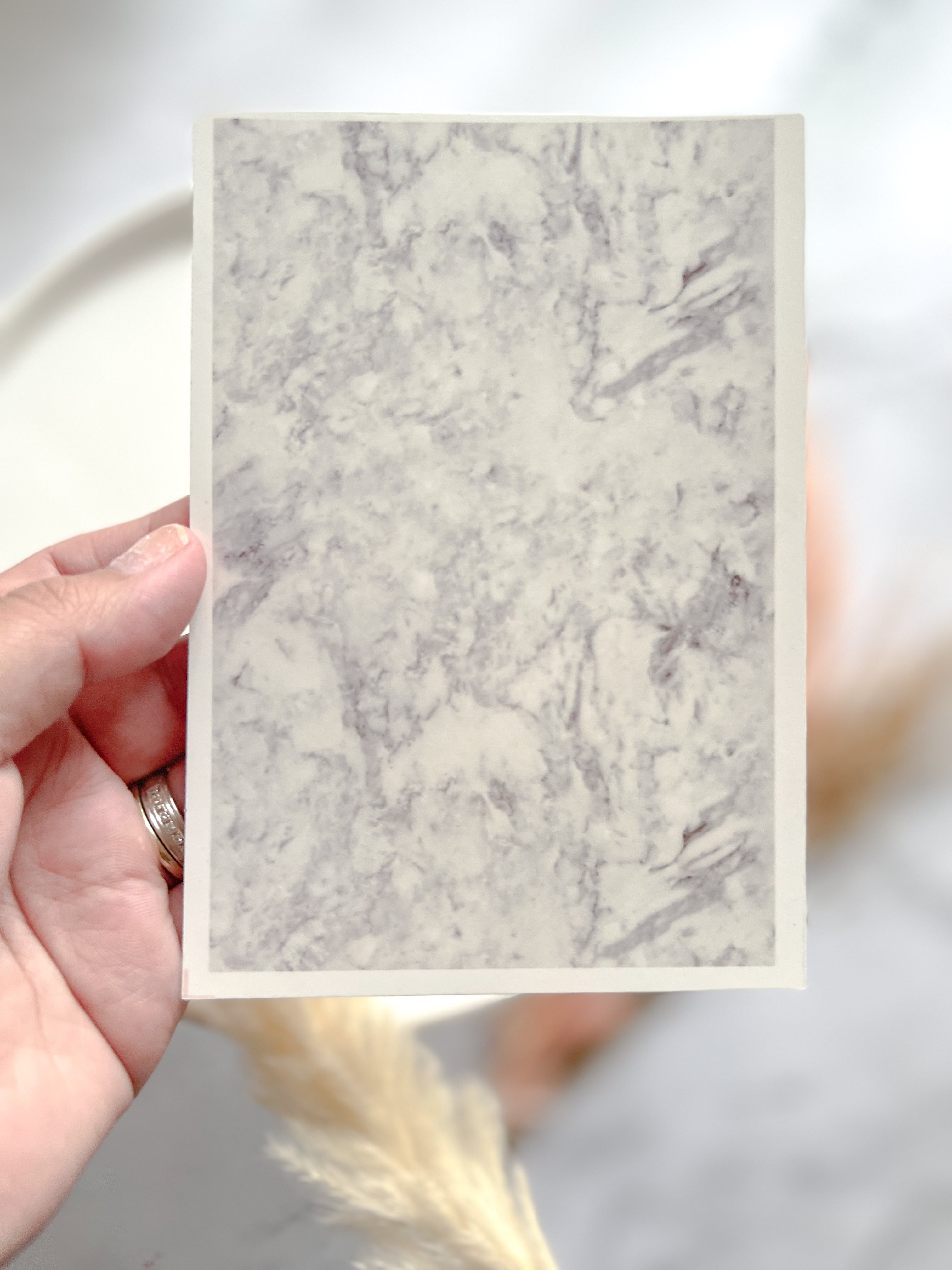 1 Sheet, Approx 13x90cm, Marble Print Water Decal Image Transfer for Polymer Clay / Ceramics
