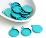 4pcs, 12mm Inner Setting,  High Quality Iron Material Pendant Cabochon - Choose your colour