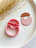 Curvy U Dome Shape with Heart Donut Shaped Polymer Clay  Cutter • Fondant Cutter • Cookie Cutter