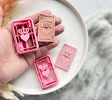 Valentines Queen of Heart Play Cards Shape Polymer Clay  Cutter • Fondant Cutter • Cookie Cutter
