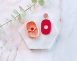 Narrow Curvy Square Donut Shaped Polymer Clay Cutter | Fondant Cutter | Cookie Cutter in Round Centre Accent