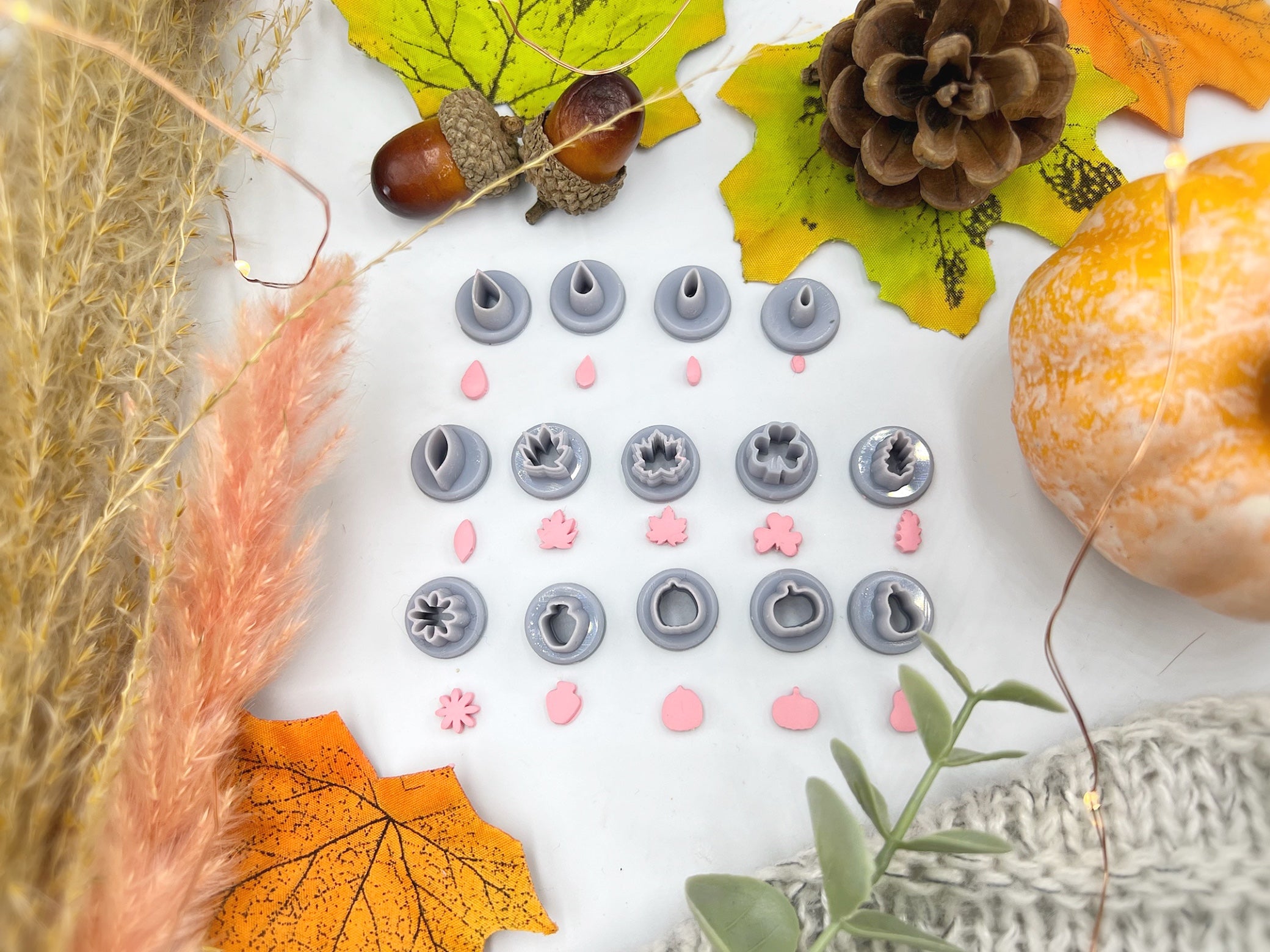 Fall Themed Micro / Mini Assorted Shaped Polymer Clay Cutter | Fondant Cutter | Cookie Cutter