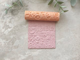 Mixed Floral Print Texture Roller |  Polymer Clay Roller | Clay Roller