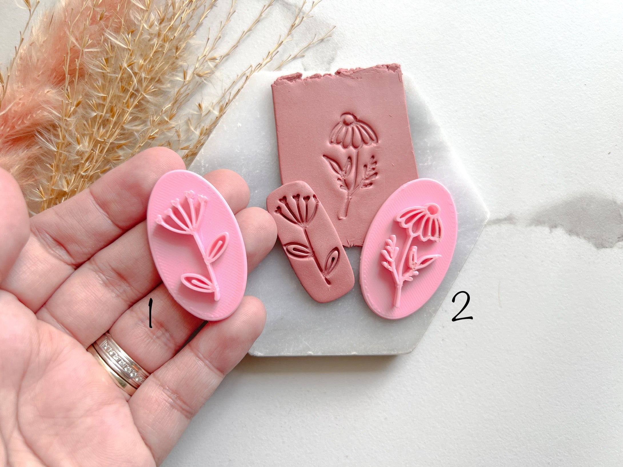 Easter Floral Stamp Collection Polymer Clay  Cutter • Fondant Cutter • Cookie Cutter