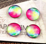 10pcs, 12mm Cabochons, in abstract print