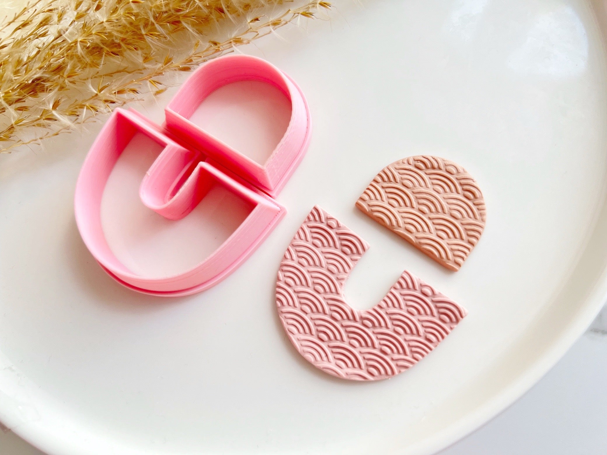 U Dome Set Shape with Heart Donut Shaped Polymer Clay  Cutter • Fondant Cutter • Cookie Cutter