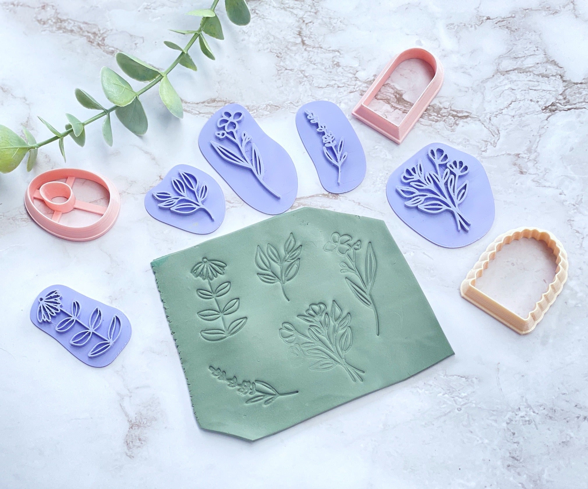 Floral Clay Embossing Stamp | Fondant Stamp | Cookie Embossing Stamp | FLORAL STAMP
