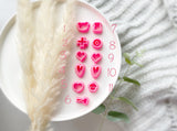 Valentines Heart Love Collection Stud Sizes Polymer Clay  Cutter | Fondant Cutter | Cookie Cutter