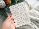 1 Sheet, Approx 13x90cm, Christmas Print Water Decal Image Transfer for Polymer Clay / Ceramics
