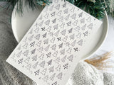 1 Sheet, Approx 13x90cm, Christmas Print Water Decal Image Transfer for Polymer Clay / Ceramics