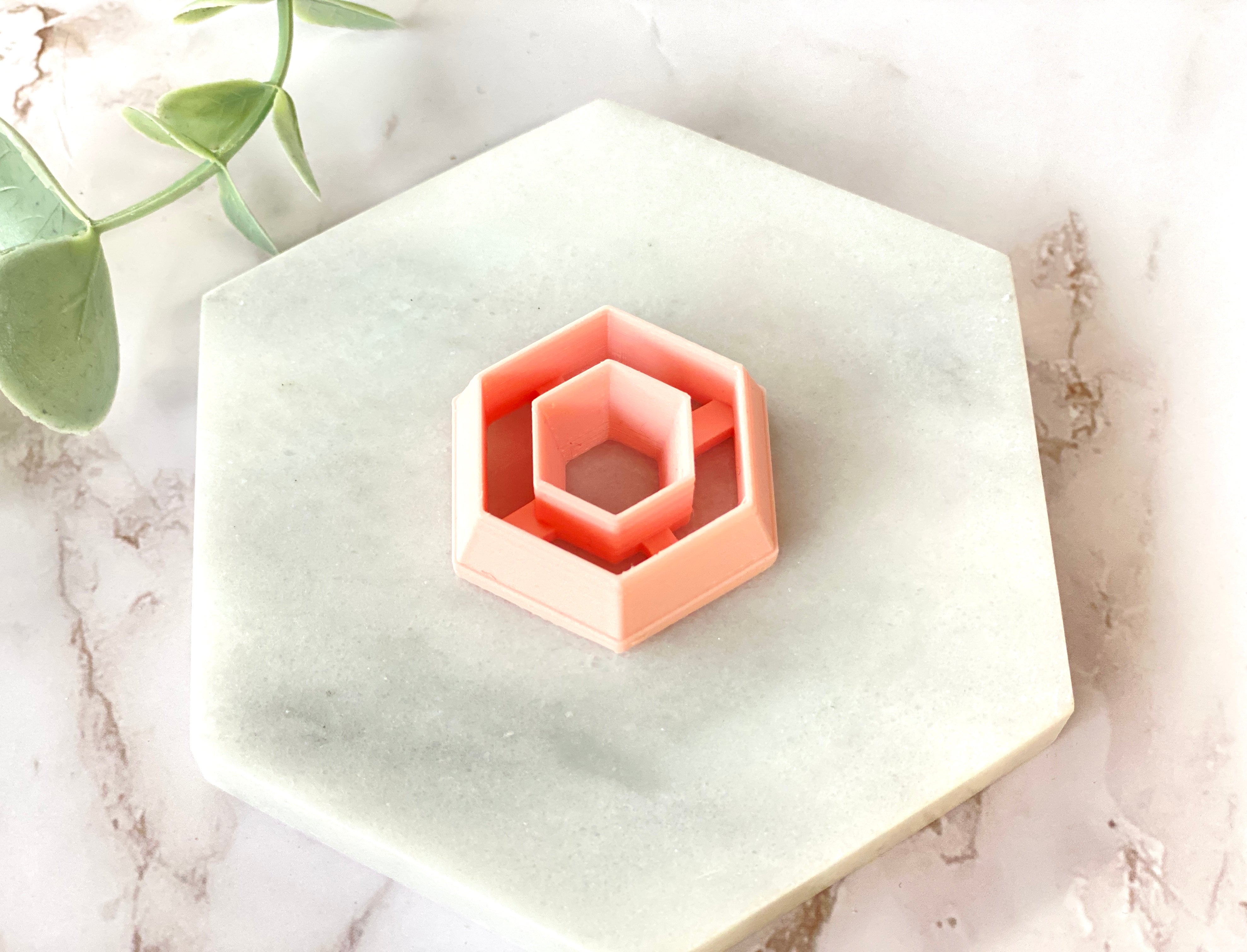 Hexagon Donut Shaped Set I Polymer Clay Cutter | Fondant Cutter | Cookie Cutter