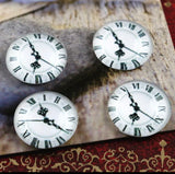 10pcs, 12mm Cabochons, in clock print