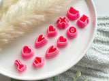 Valentines Heart Love Collection Stud Sizes Polymer Clay  Cutter | Fondant Cutter | Cookie Cutter