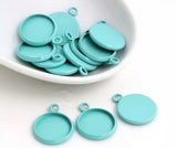 4pcs, 12mm Inner Setting,  High Quality Iron Material Pendant Cabochon - Choose your colour
