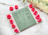 Valentines Heart Love Collection Stud Sizes Polymer Clay  Cutter | Fondant Cutter | Cookie Cutter