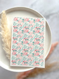 1 Sheet, Approx 13x90cm, Floral Print Water Decal Image Transfer for Polymer Clay / Ceramics