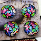 10pcs, 12mm Cabochons, in butterfly print
