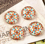 10pcs, 12mm Cabochons, in mixed print