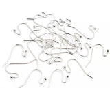 50pcs, 21x16mm, Brass Ear Hooks Earring Wires - Choose your colour