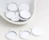 4pcs, 12mm Inner Setting,  High Quality Iron Material Pendant Cabochon - Choose your colour