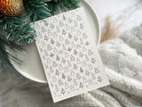 1 Sheet, Approx 13x90cm, Christmas Print Water Decal Image Transfer for Polymer Clay / Ceramics