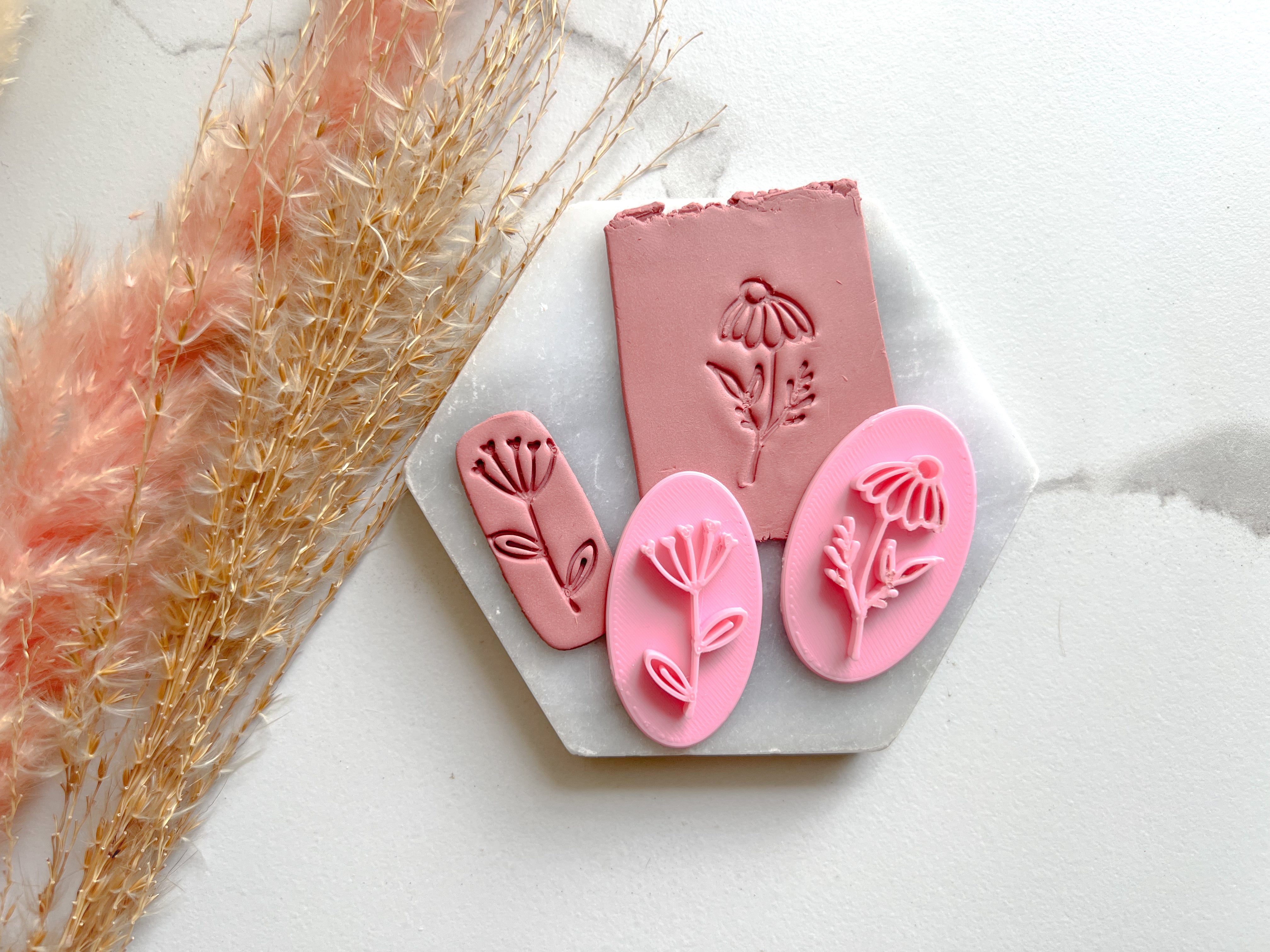 Easter Floral Stamp Collection Polymer Clay  Cutter • Fondant Cutter • Cookie Cutter