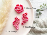 Summer Themed Cutters • Flamingo Hibiscus Shapes Polymer Clay Cutter • Fondant Cutter • Cookie Cutter • CS1001