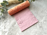 Flower Leaves Print Texture Roller |  Polymer Clay Roller | Clay Roller