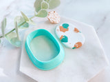 Curvy Square Shaped Polymer Clay Cutter | Fondant Cutter | Cookie Cutter in Round Centre Accent