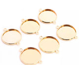 4pcs, 12mm Inner Setting, Lead Free and Nickel Free Iron Material links Cabochon - Choose your colour