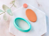 Oval Shaped Polymer Clay Cutter | Fondant Cutter | Cookie Cutter in Round Centre Accent