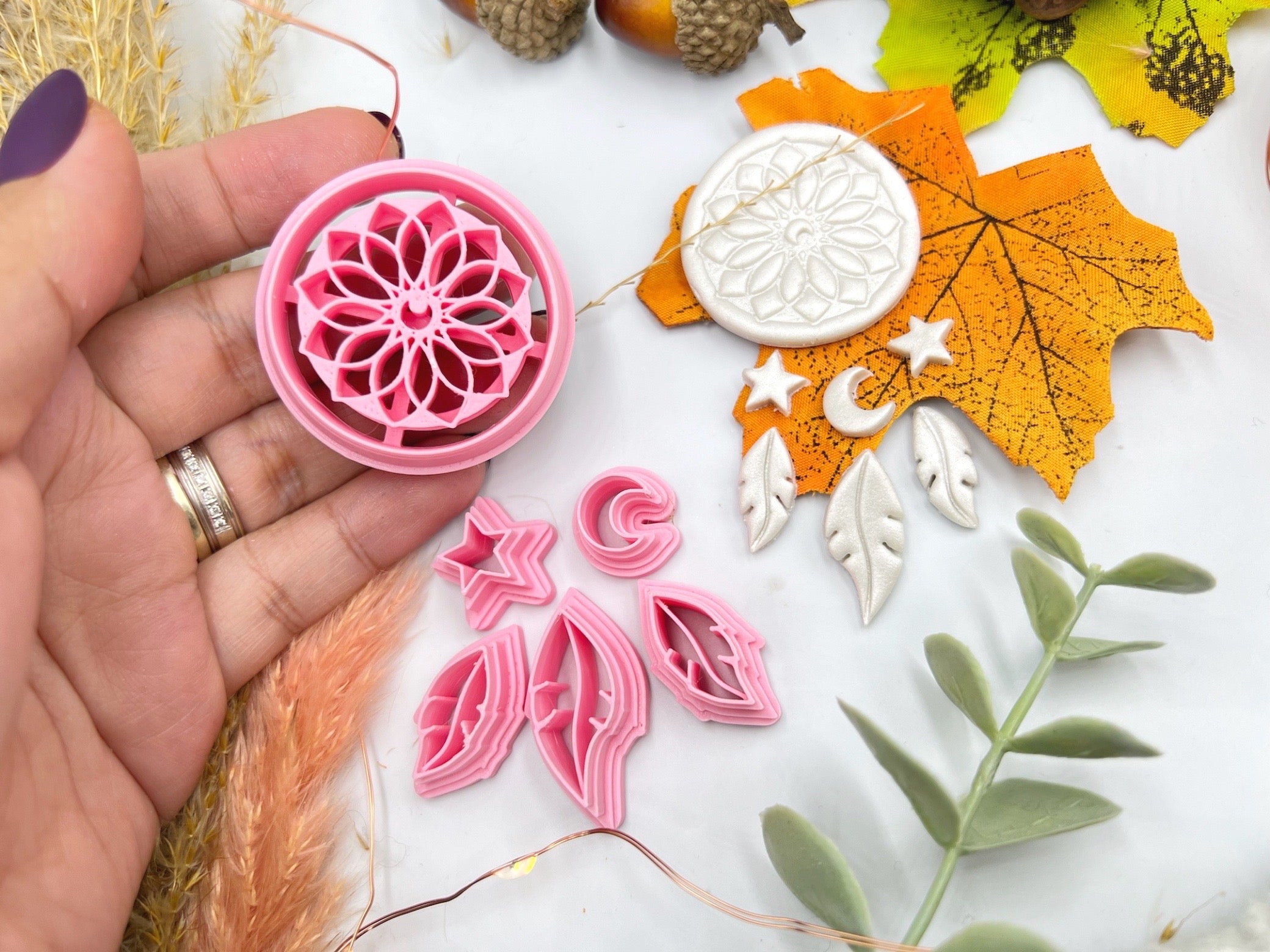Boho Dreamcatcher Shape Mystical Boho Collection Polymer Clay Cutter • Fondant Cutter • Cookie Cutte