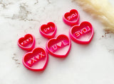 Valentines Heart Love Shape Collection Polymer Clay  Cutter | Fondant Cutter | Cookie Cutter