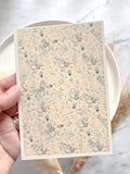 1 Sheet, Approx 13x90cm, Floral Print Water Decal Image Transfer for Polymer Clay / Ceramics