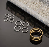 1 Set, Iron Close but Unsoldered Jump Rings, Assistant Tool Brass Rings and Flat Nose Jewelry Pliers