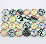 10pcs, 12mm Cabochons, in mixed print