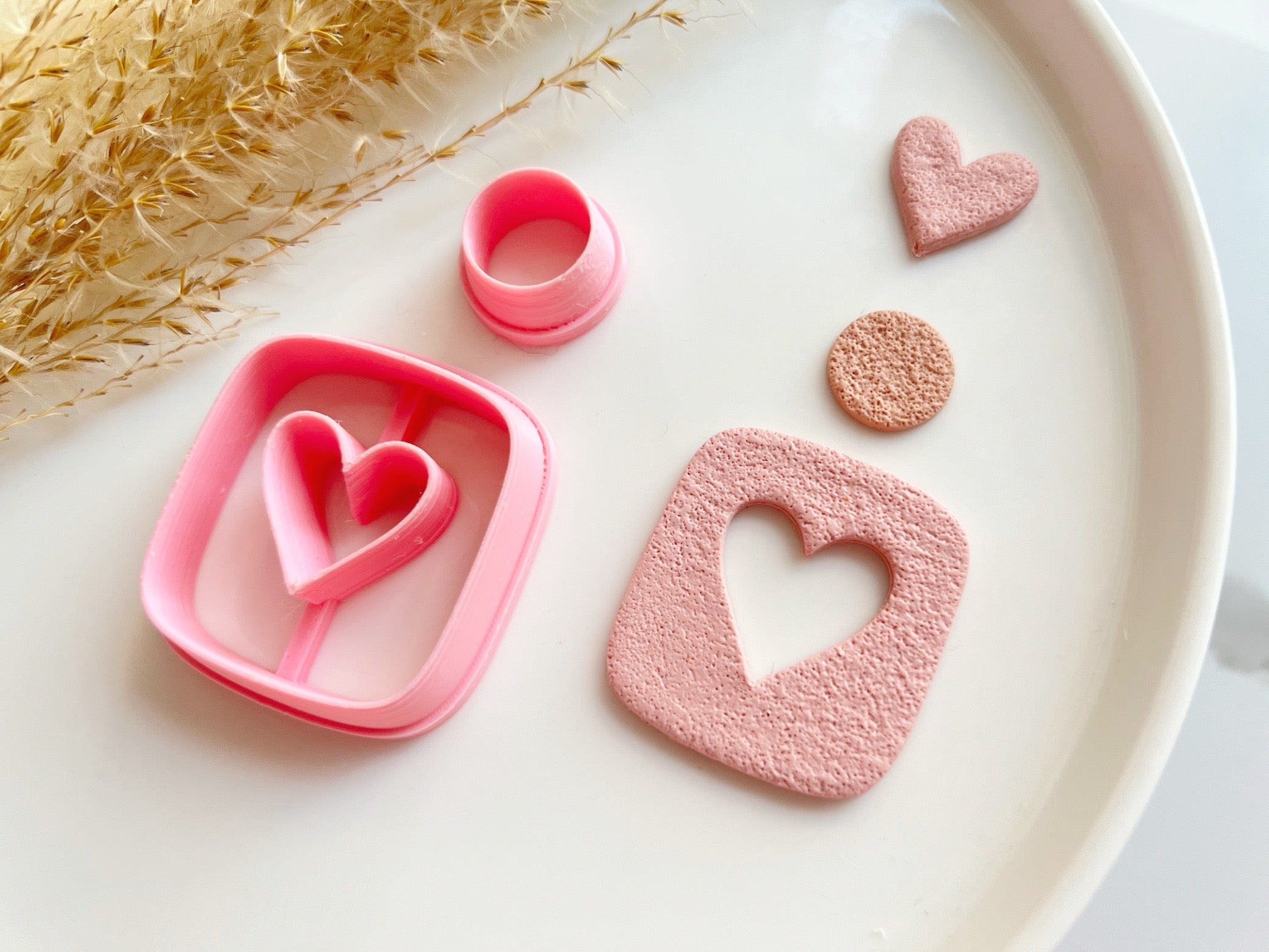 Organic Shape with Heart Donut Shaped Polymer Clay  Cutter • Fondant Cutter • Cookie Cutter