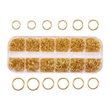 1 Box (Approx 1000pcs) , 4~10x0.7~1mm, Iron Jump Rings, Close but Unsoldered in Golden