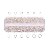 1 Box (Approx 1000pcs) , 4~10x0.7~1mm, Iron Jump Rings, Close but Unsoldered in Silver
