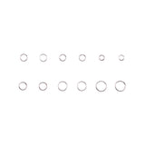 1 Box (Approx 1000pcs) , 4~10x0.7~1mm, Iron Jump Rings, Close but Unsoldered in Silver