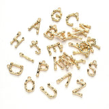 1pc , Alloy 18k Gold Plated Alphabet / Letter Pendant / Charm Bamboo Charm in Gold