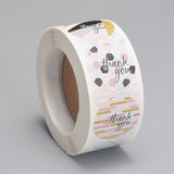 1 Roll (500pcs/roll), 25mm, Thank You Round Stickers Labels in Multi-colour