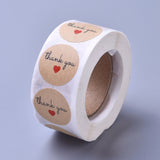 1 roll (500pcs/roll), 25mm, Thank You Round Stickers Labels in  In Black & White, Floral
