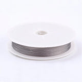 Tiger Tail Beading Wire, Nylon Coated Steel Wire, Light Grey, 1 Roll (approx 50m)