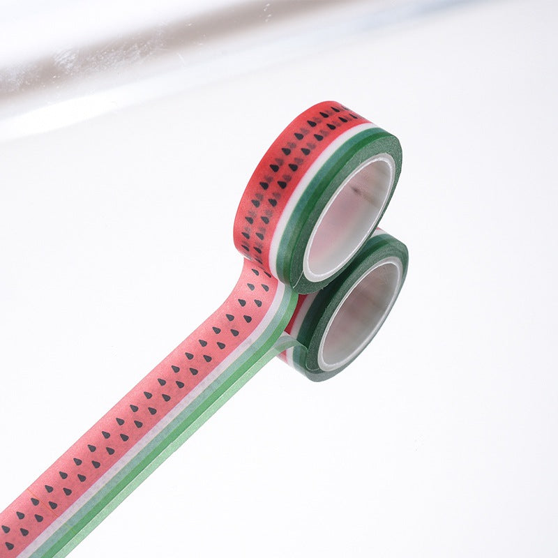 1 Roll (10m/roll), 15mm, Watermelon Decorative Adhesive / Washi Tape